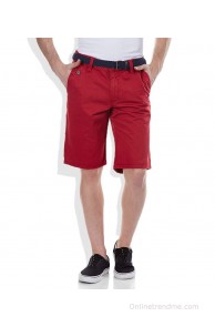 Celio Red Regular Fit Shorts